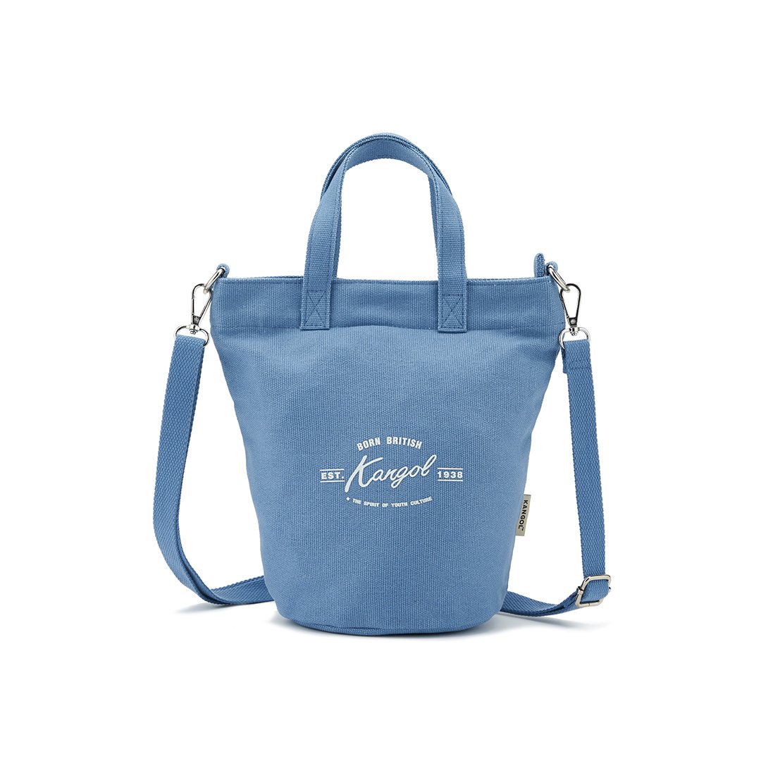 KANGOL帆布側背包-藍
