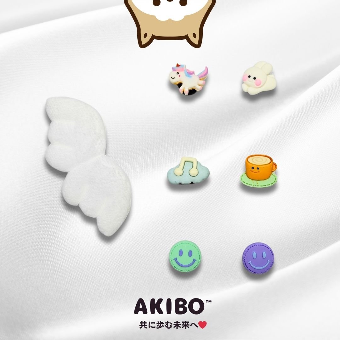AKIBO微笑小馬款洞洞鞋扣(七件組)