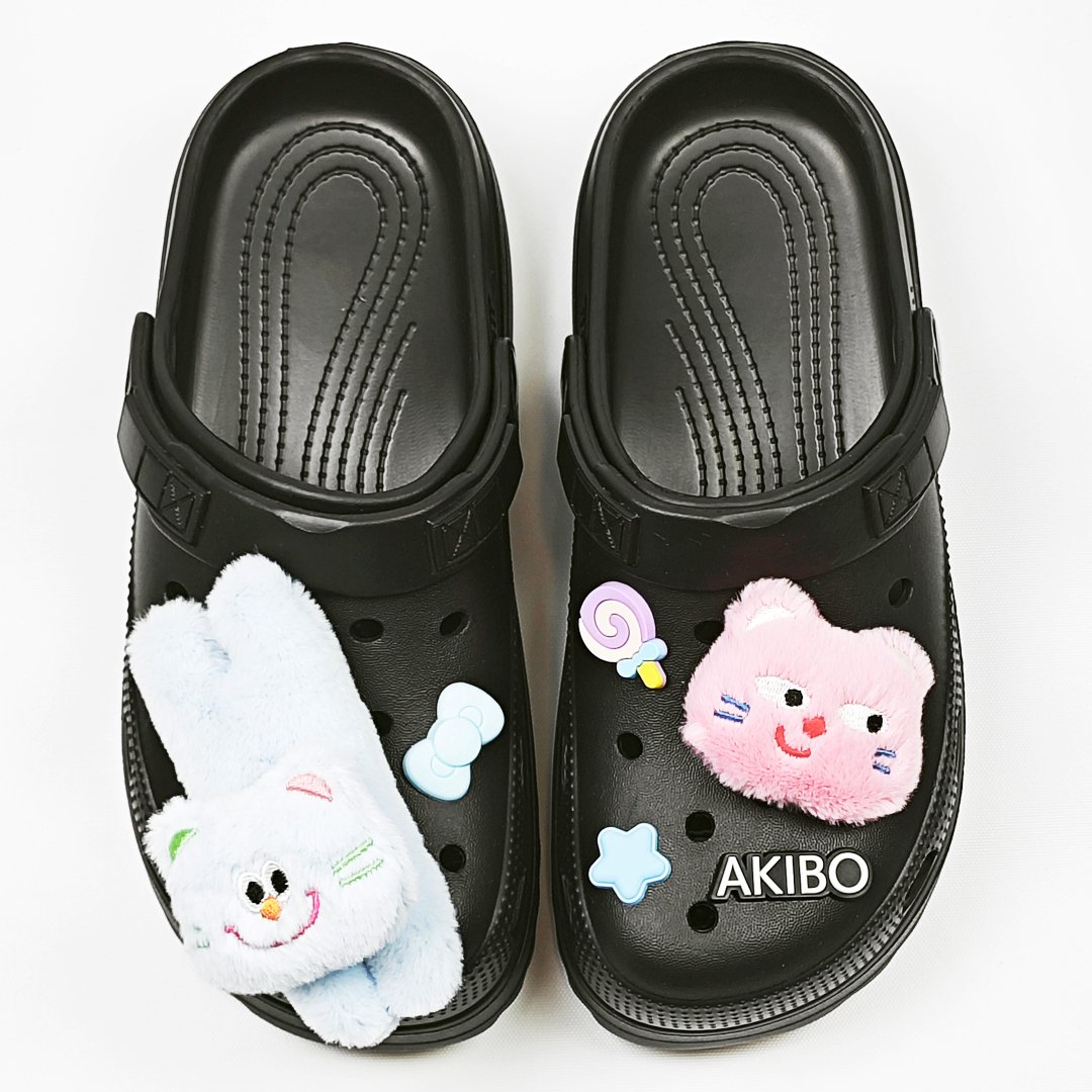 AKIBO貓咪派對款洞洞鞋扣(五件組)