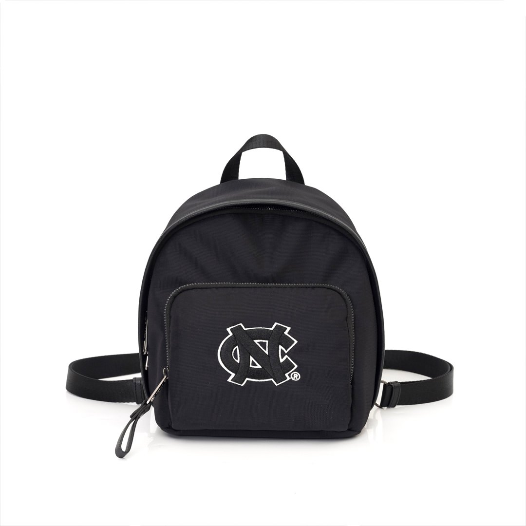 NCAA北卡羅來納大學UNC經典Logo小後背包-黑