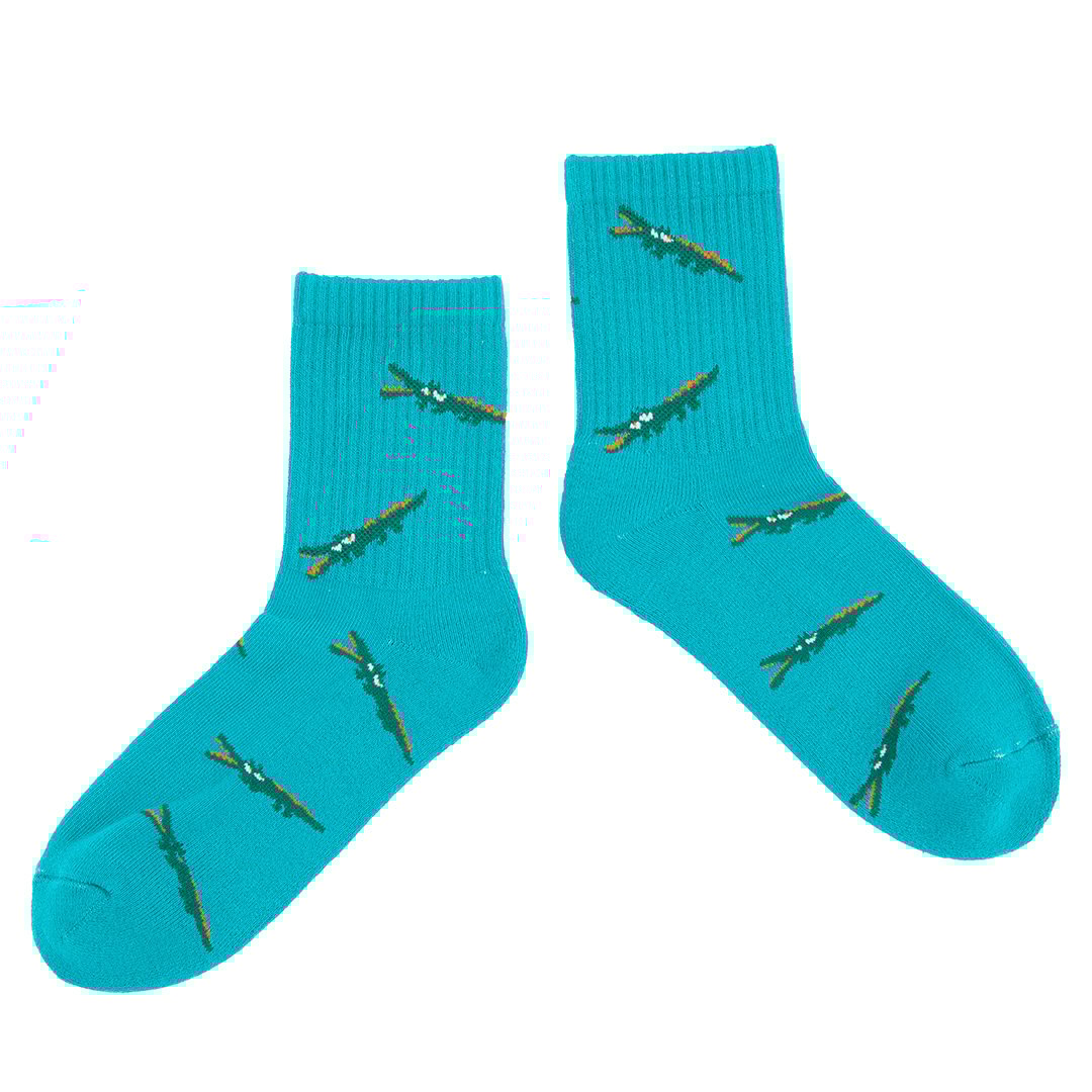 Angelia&Pets緹花滿版襪-綠