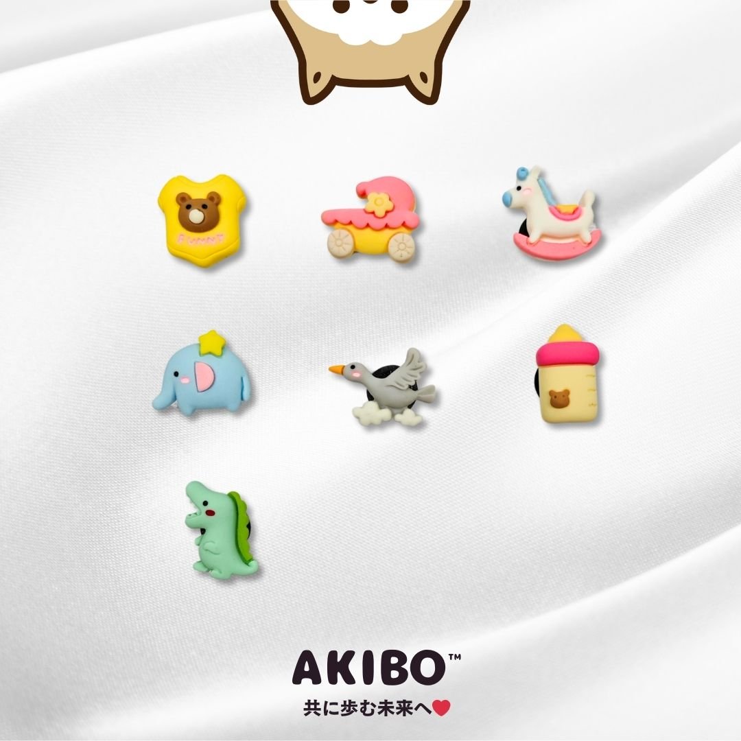 AKIBO寶貝樂園款洞洞鞋扣(七件組)