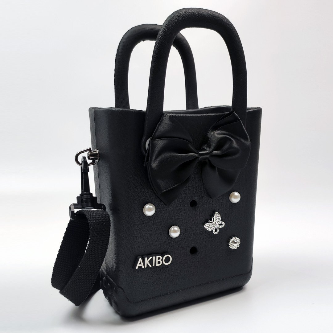 AKIBO珍珠蝴蝶款洞洞鞋扣 (六件組)