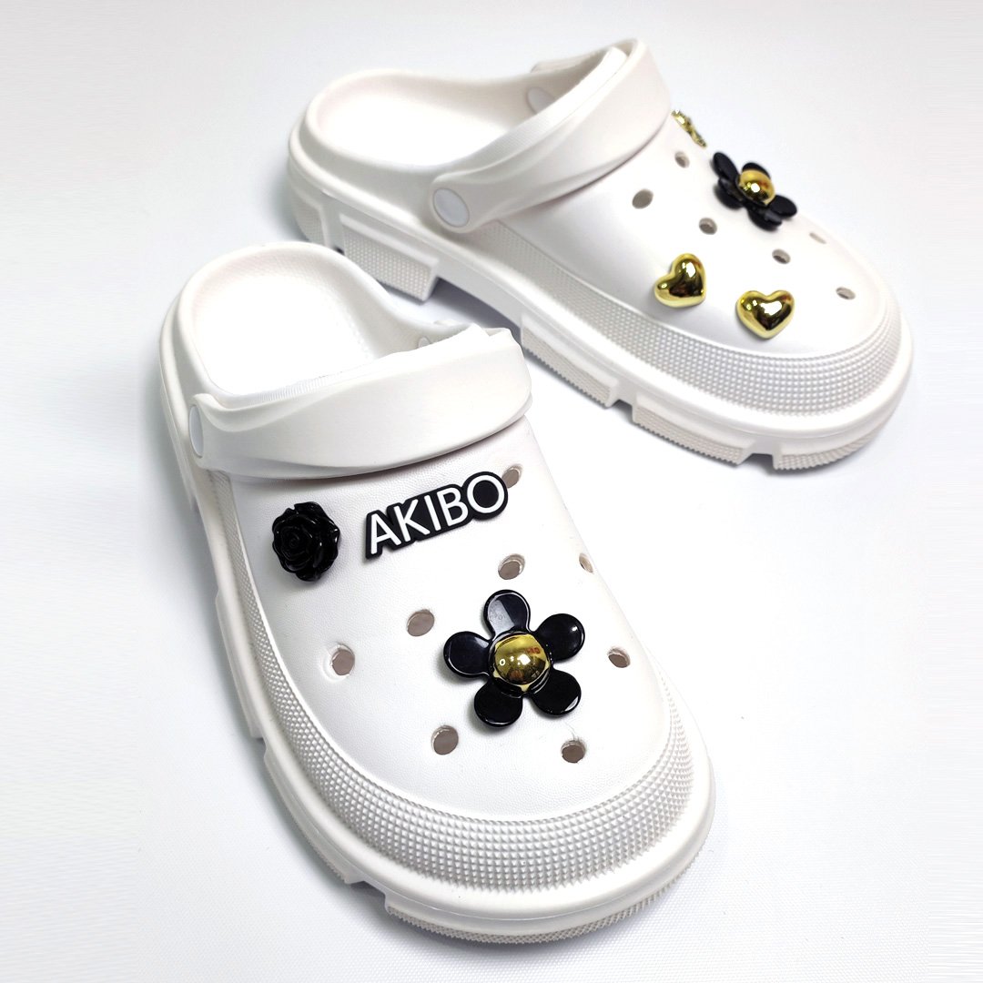 AKIBO酷玩花心款洞洞鞋扣 (六件組)