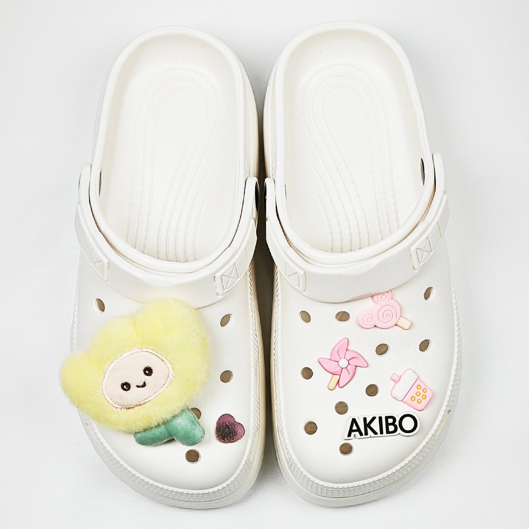 AKIBO花朵微風款洞洞鞋扣(五件組)