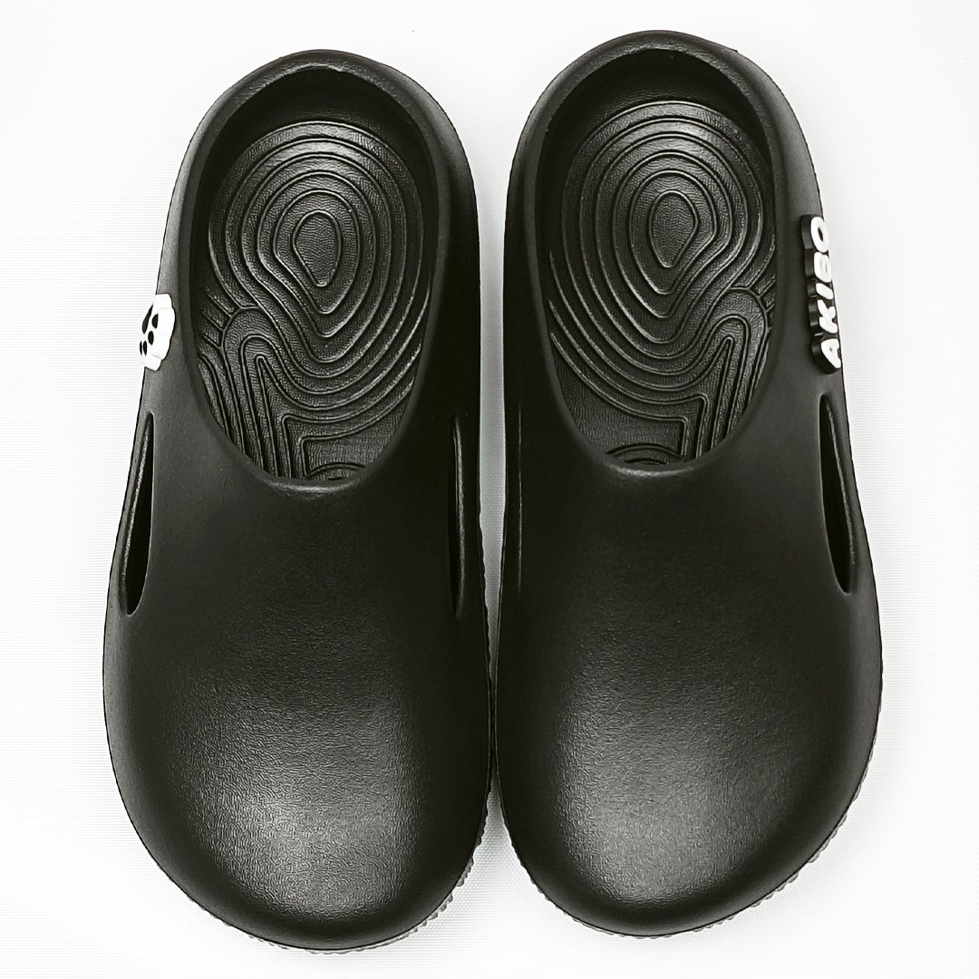 【買1送1】AKIBO巧巴達勃肯鞋-經典黑(中性款、雲朵感、輕量、耐走、防水) / 內附AKIBO品牌鞋扣1個。現在買再送鞋扣組(不挑款)