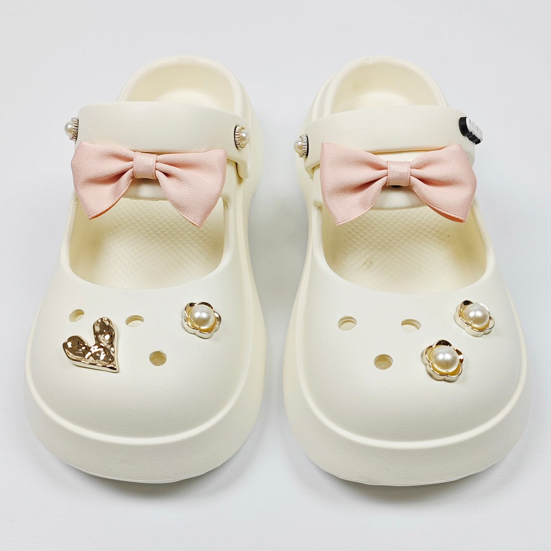 AKIBO珍珠花卉款洞洞鞋扣 (九件組)