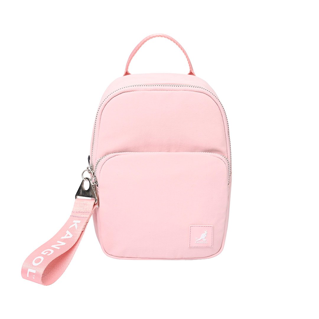 KANGOL袋鼠小LOGO後背包-粉