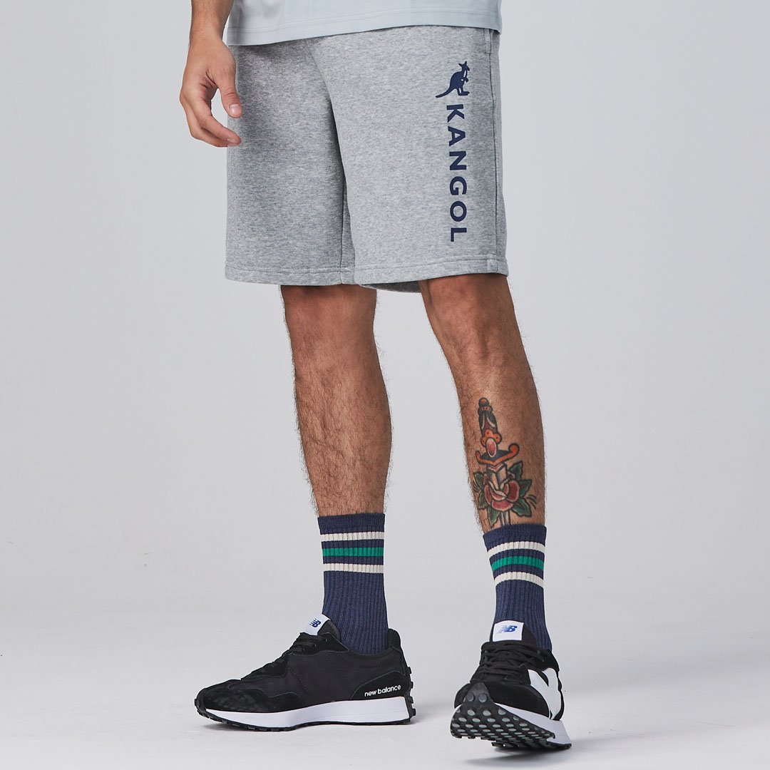 KANGOL袋鼠五分短褲-灰