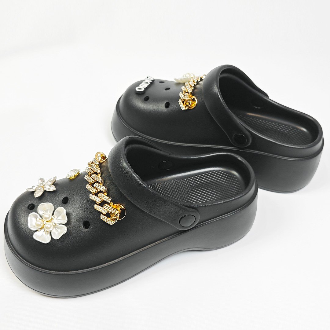 AKIBO金光閃閃款洞洞鞋扣 (六件組)