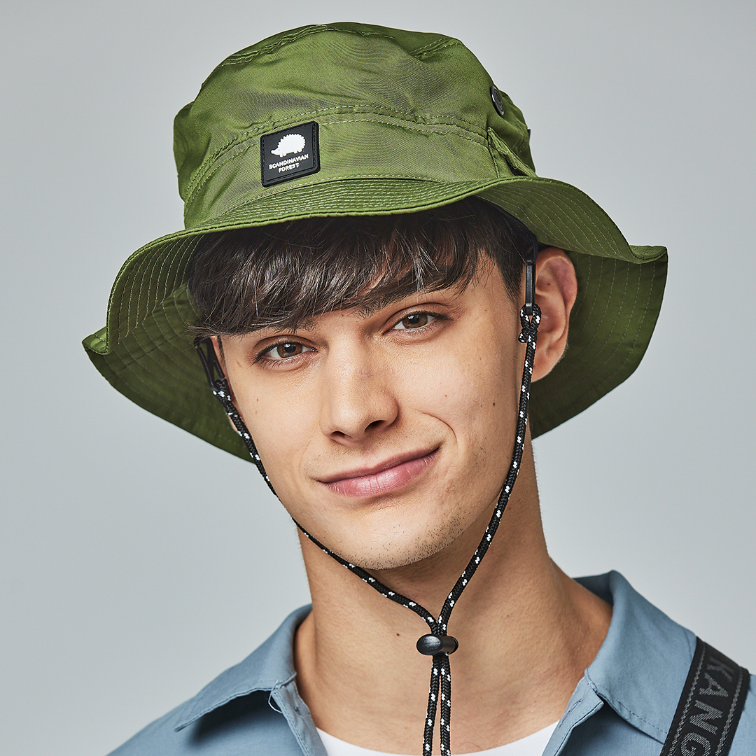 SCANDINAVIAN FOREST北歐小刺蝟戶外漁夫帽-軍綠