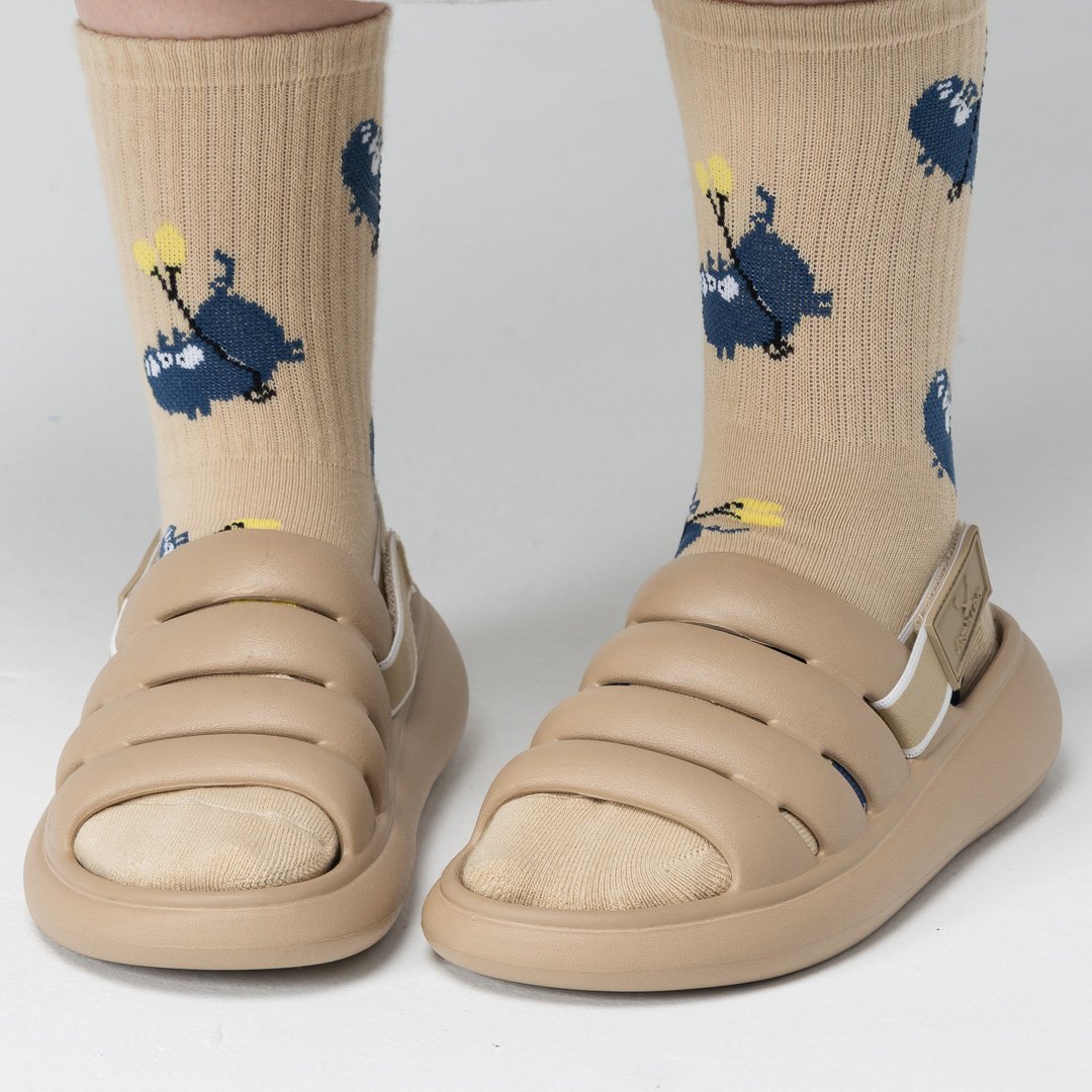 Angelia&Pets兩穿拖鞋-卡其(女款、雲朵感、輕量、兩穿、防水)