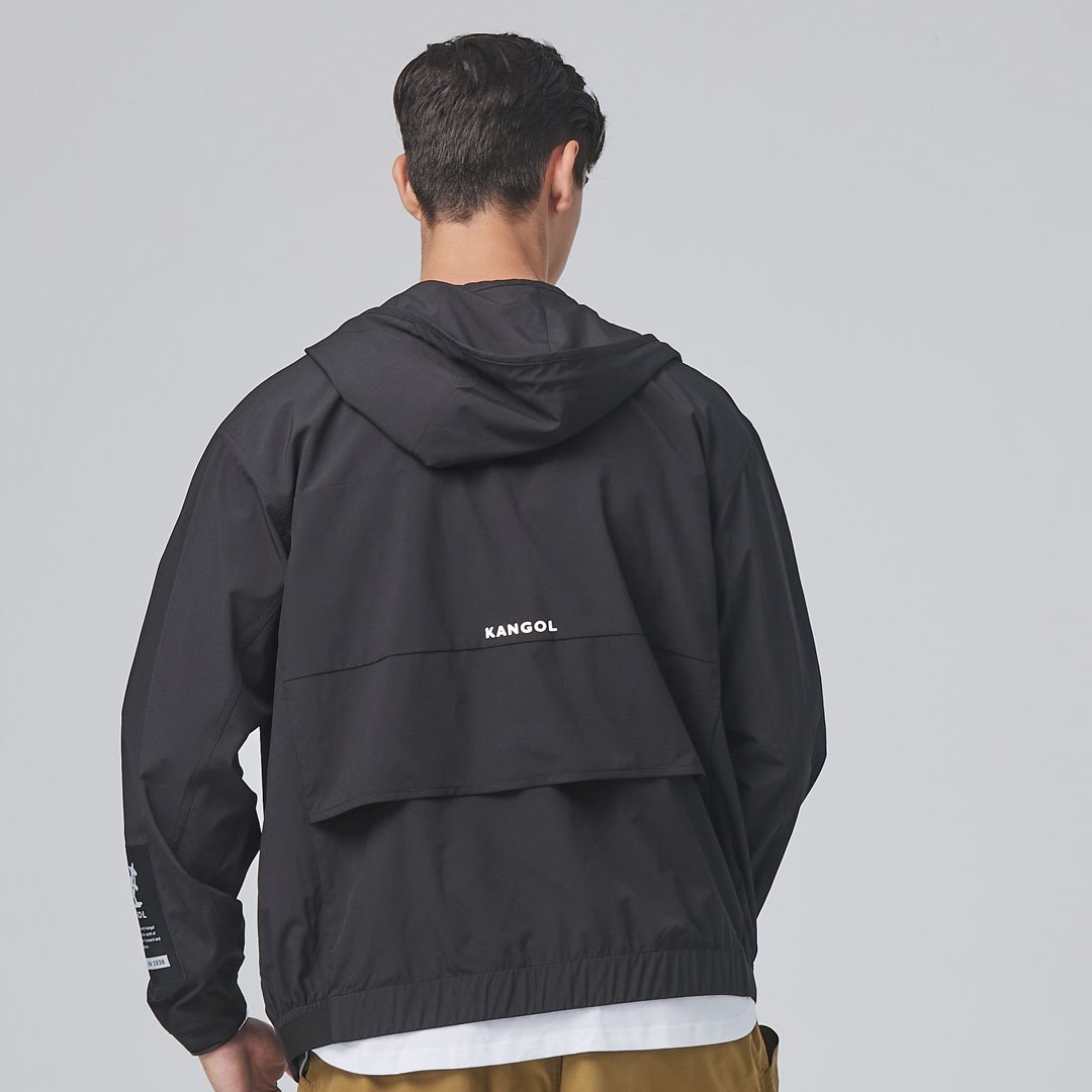 KANGOL男款透氣機能外套-黑