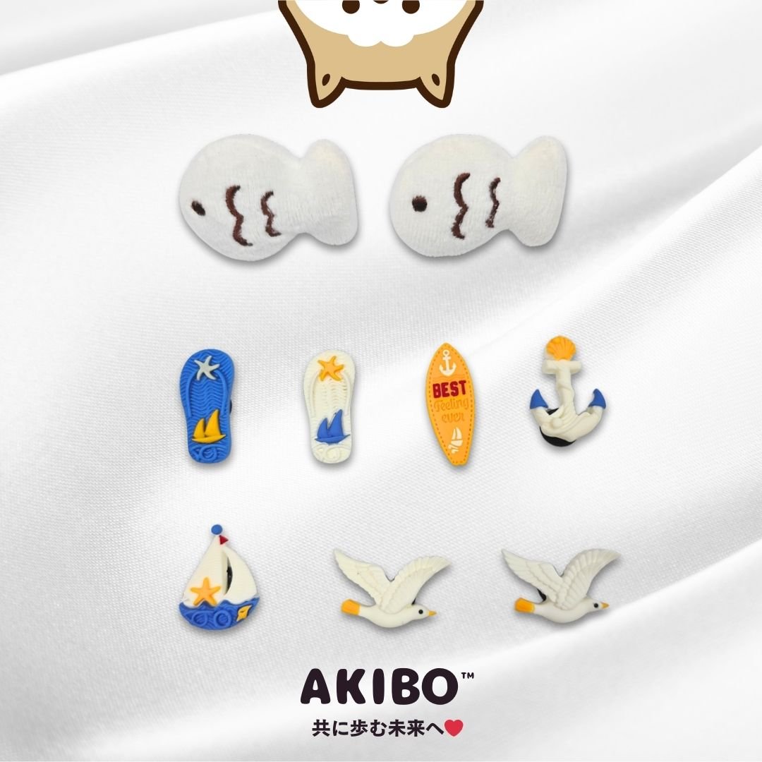 AKIBO航海冒險款洞洞鞋扣 (九件組)