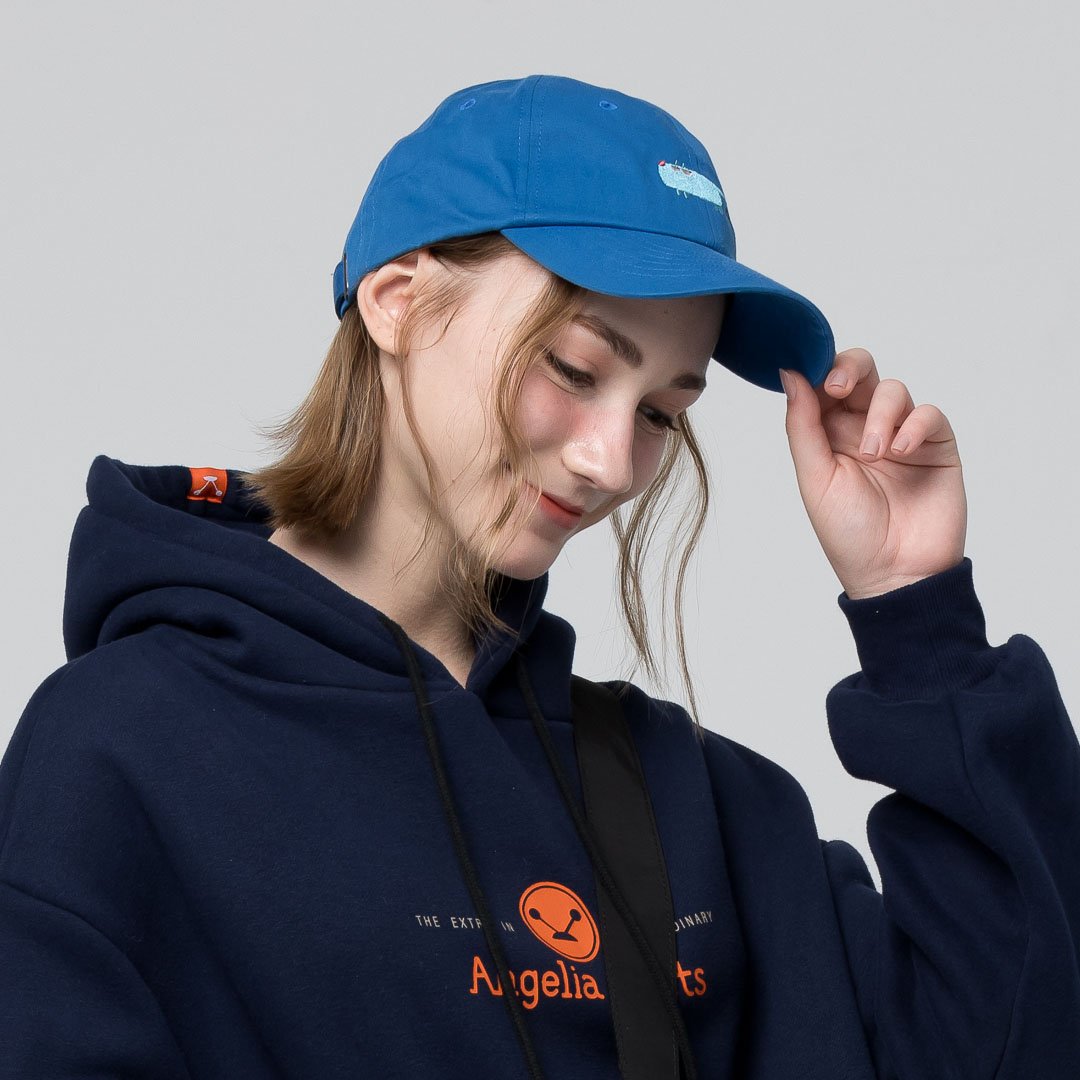 Angelia&Pets精緻刺繡動物老帽-藍(男女共款)