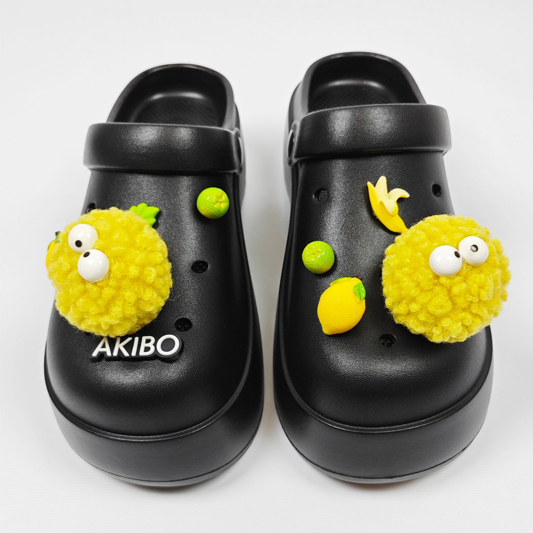 AKIBO清新檸檬款洞洞鞋扣 (九件組)