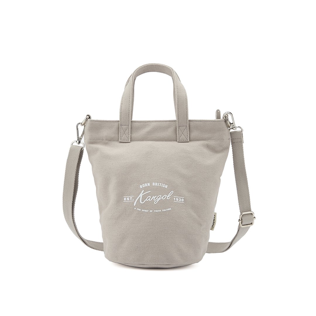 KANGOL帆布側背包-灰