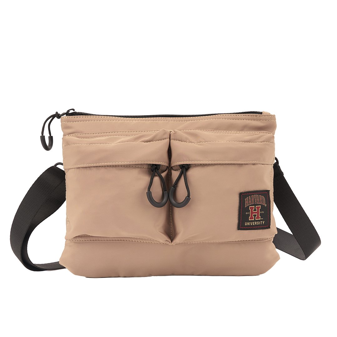 NCAA哈佛大學Harvard織標扁側背包-卡