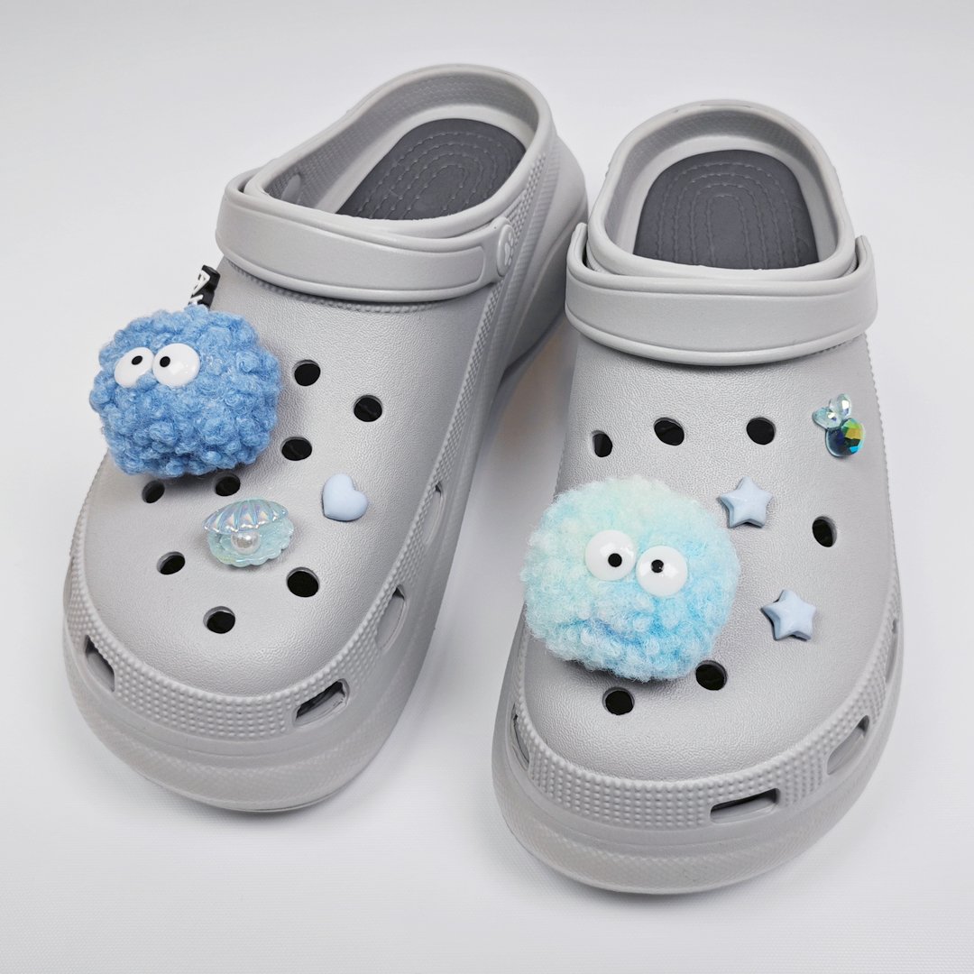 AKIBO清新藍調款洞洞鞋扣 (七件組)