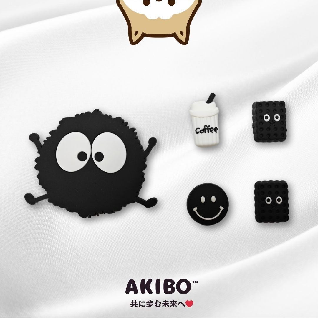 AKIBO暗黑萌怪款洞洞鞋扣(五件組)