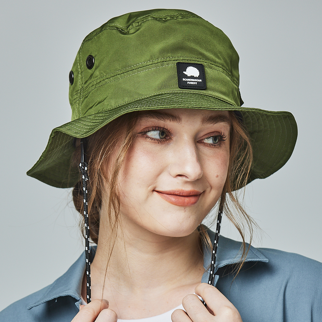 SCANDINAVIAN FOREST北歐小刺蝟戶外漁夫帽-軍綠