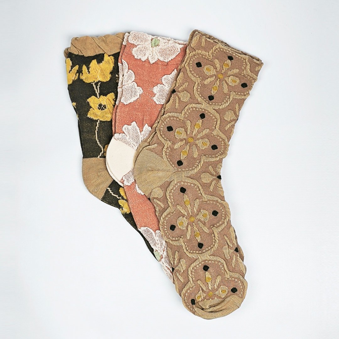 AKIBO暮色印象中筒襪(三件組)-女款