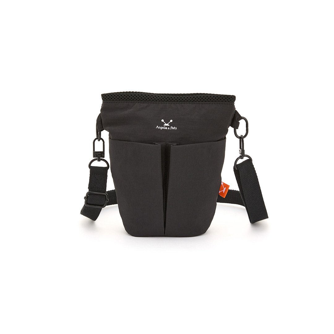 Angelia&Pets輕防撥水側肩包-黑