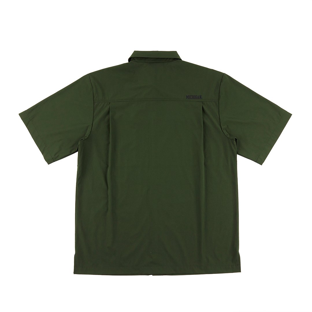 NCAA密西根大學Michigan基本彈性速乾襯衫-綠