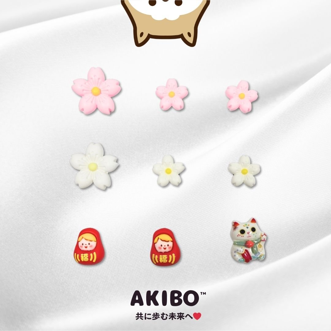 AKIBO夢幻櫻花款洞洞鞋扣(九件組)