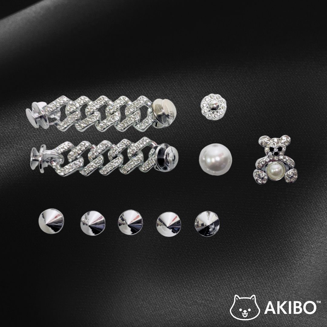 AKIBO龐克搖滾款洞洞鞋扣 (十件組)