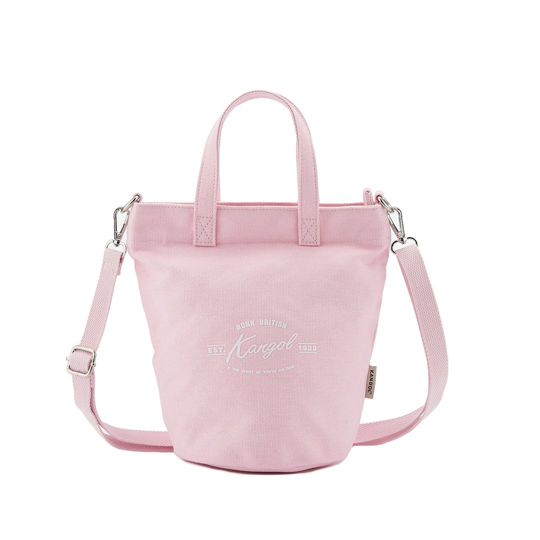 KANGOL帆布側背包-粉