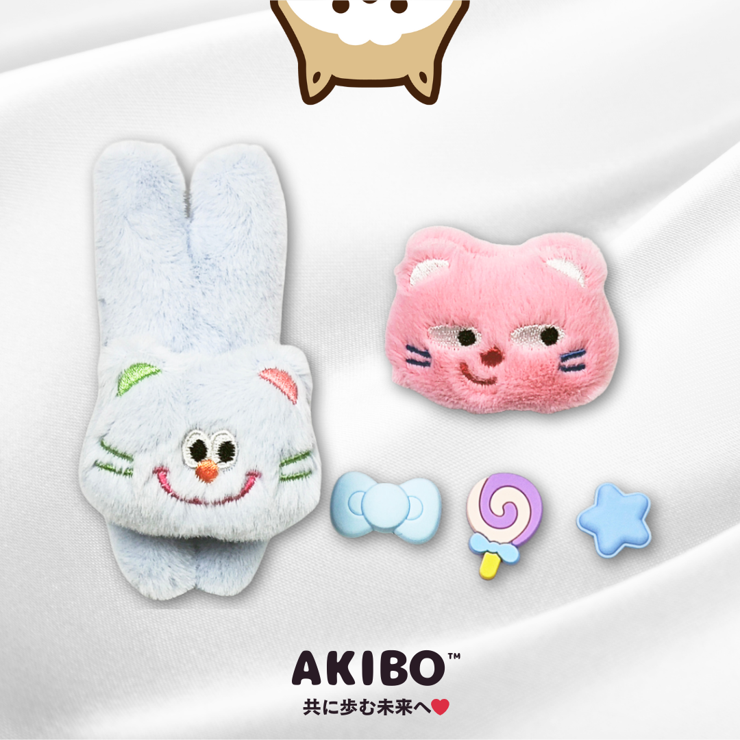 AKIBO貓咪派對款洞洞鞋扣(五件組)