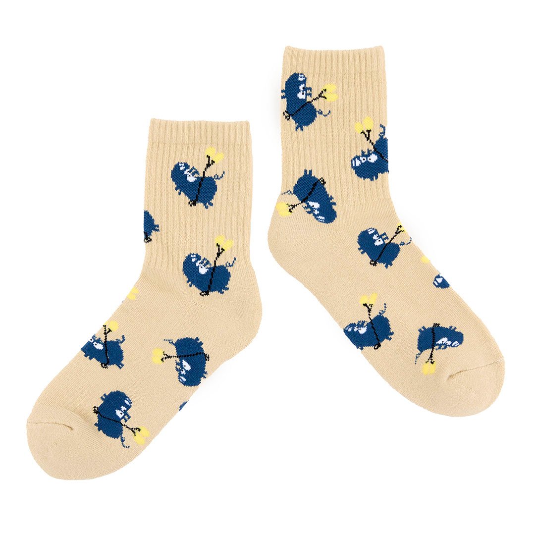 Angelia&Pets緹花滿版襪-卡其