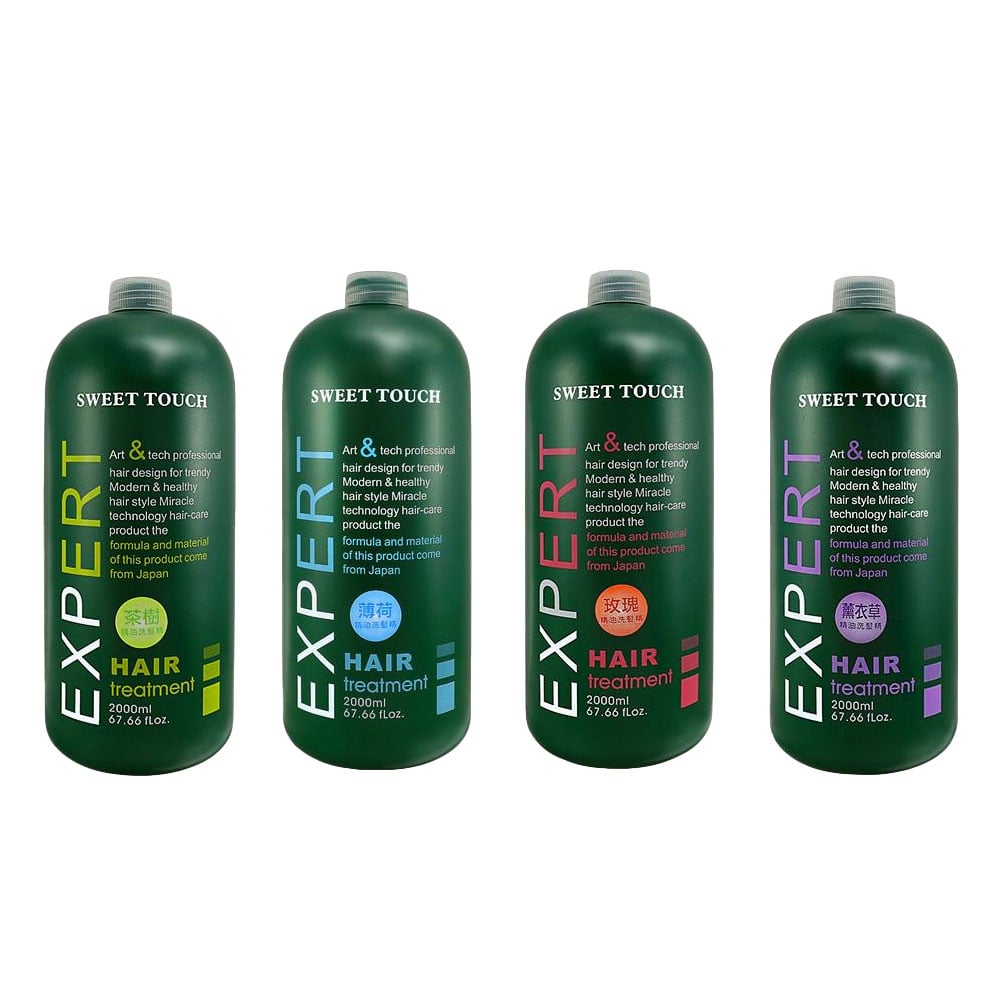 【Sweet Touch 直覺】職業洗髮精2000ml｜薄荷/薰衣草/玫瑰/茶樹｜附壓頭｜天然精油無矽靈