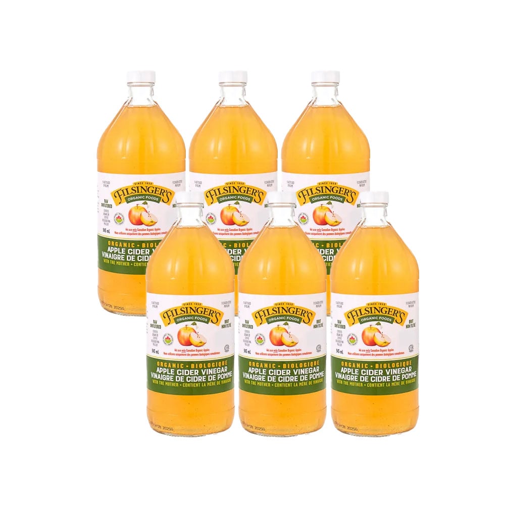 【Filsingers】有機未過濾蘋果醋945ml×6瓶｜免運｜無加糖加拿大有機認證
