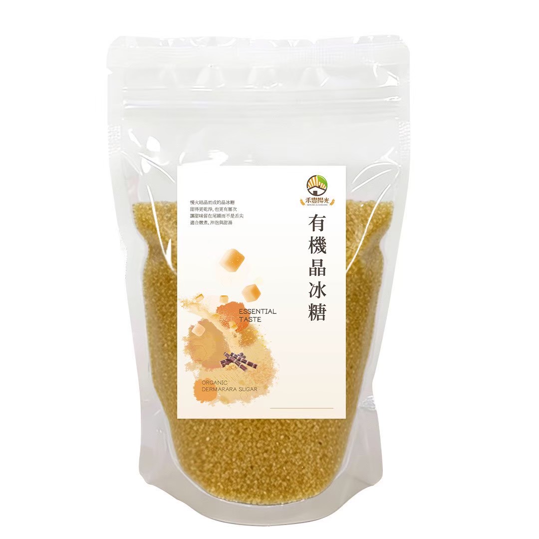 【友綠生活】有機晶冰糖 500g｜禾豐有機農法種植甘蔗結晶製成｜國立中興大學有機驗證｜EU歐盟 × NOP × COR 國際有機認證｜無農藥化肥人工添加物｜烘焙料理飲品皆適用