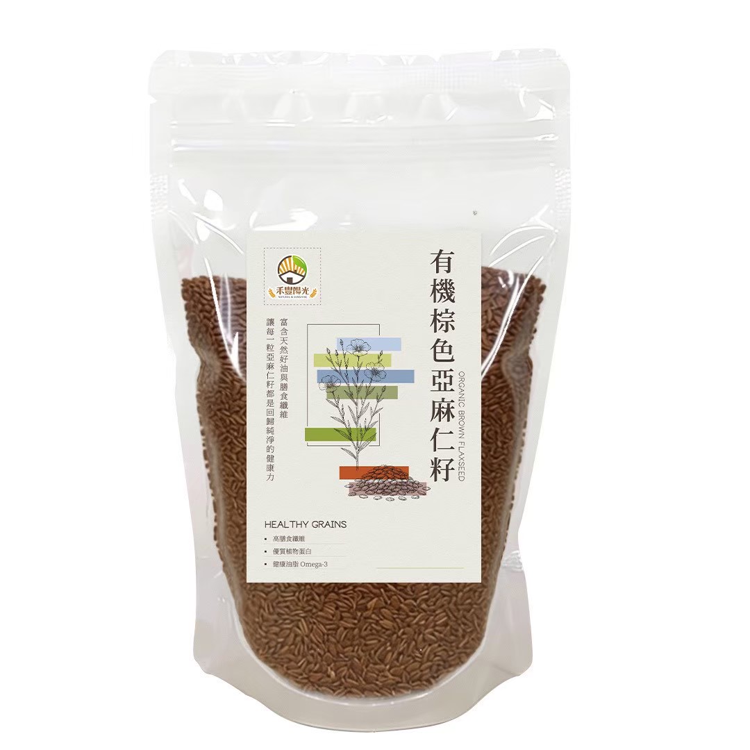 【友綠生活】有機棕色亞麻仁籽 450g｜加拿大進口，富含Omega-3、膳食纖維，低溫烘焙更安心