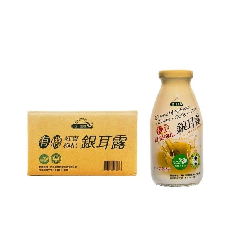 【統一生機】有機紅棗枸杞銀耳露 290ml*12入/箱 效期：2026/3月 一單一箱