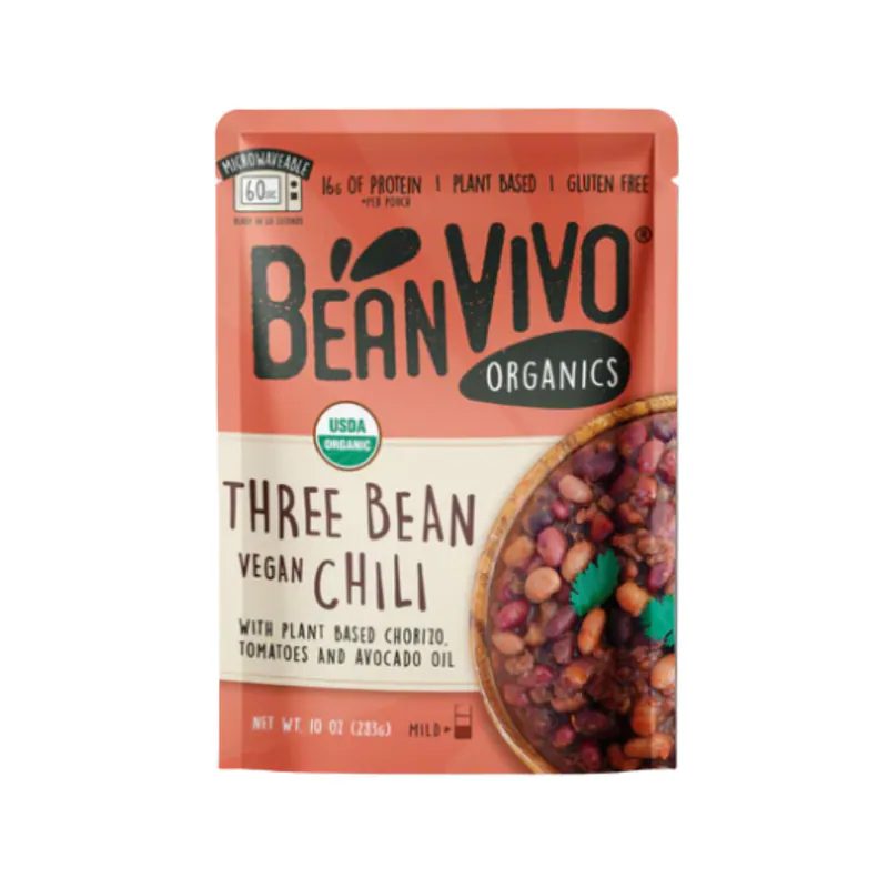 【布緯】BeanVivo 有機三豆純素辣椒（茄汁風味）283g｜美國原裝進口 USDA 有機認證｜植物香腸 × 三種有機豆｜植物基底 16g 蛋白質｜無麩質 純素 微波 60 秒即食