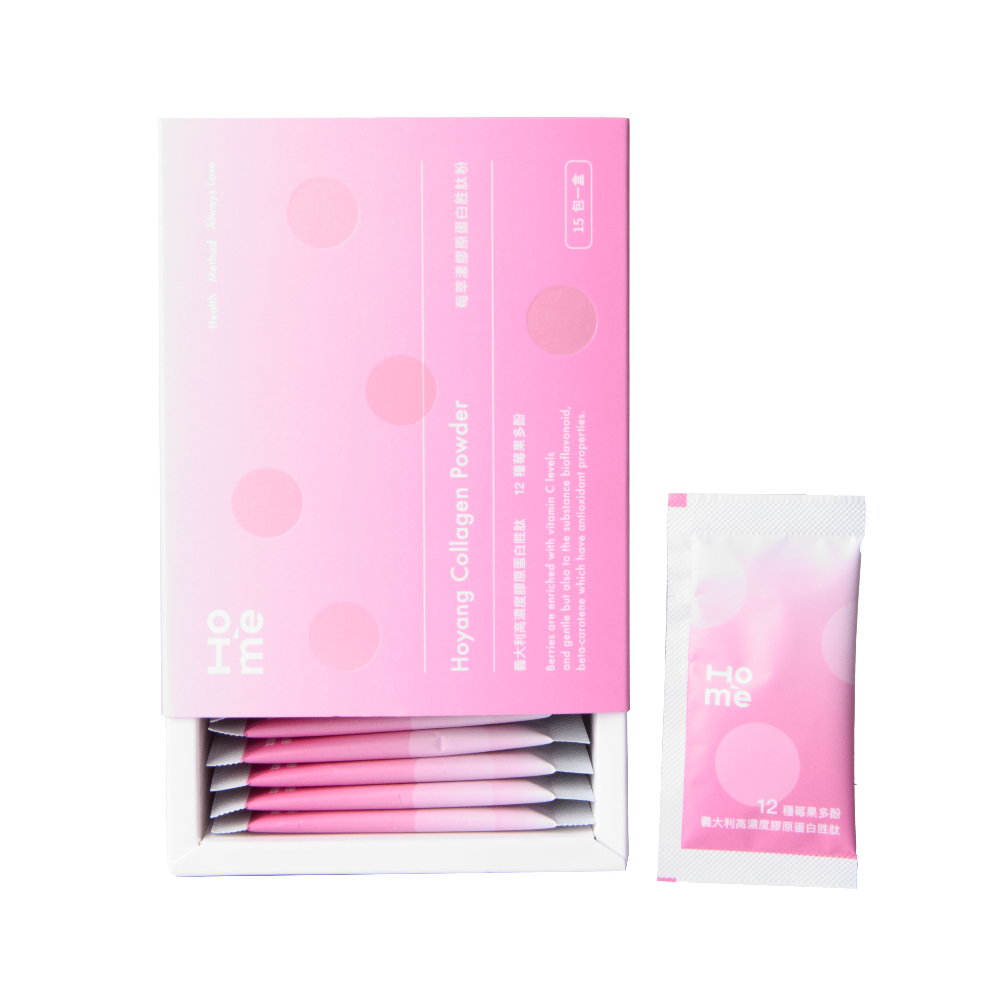 【杰新生技 HoMe】莓萃漾 膠原蛋白胜肽粉 6g*15包｜義大利大廠製造、小分子好吸收、12種莓果萃取、美顏亮膚