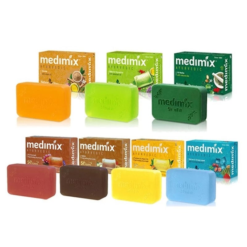 【MEDIMIX】印度綠寶石皇室藥草浴美肌皂 125g｜NEW 萊姆蘆薈 / 沁涼/寶貝/草本/橘色/檀香/藏紅花/岩蘭草/薑黃｜天然草本香皂｜滋養嫩膚