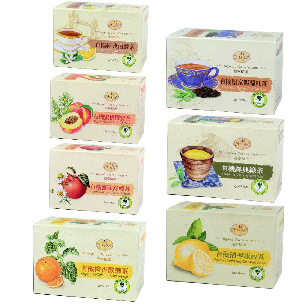 【曼寧】有機茶系列｜蜜桃國寶茶/清檸康福/蜜蘋舒緩/經典伯爵/綠茶/橙香歡樂/皇家錫蘭紅茶｜天然茶包｜安心檢驗合格