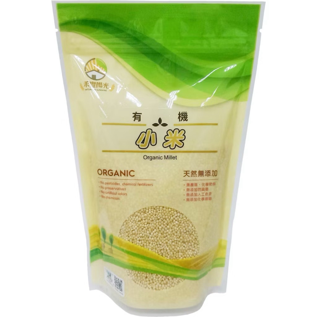 【友綠生活】有機小米 450g｜美國有機粳小米 × 國立中興大學有機驗證｜EU歐盟 × NOP × COR 國際有機認證｜無農藥化肥｜老幼可食 五穀雜糧烹煮皆適合