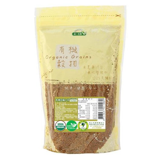 【統一生機】有機亞麻仁籽 500g｜慈心有機驗證｜Omega-3高纖營養｜低溫烘焙堅果籽