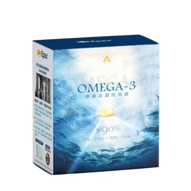 【固體力】挪威百年大廠 Epax魚油 軟膠囊 60顆/盒 rTG高濃度 魚油 超真空萃取 90%以上 OMEGA-3