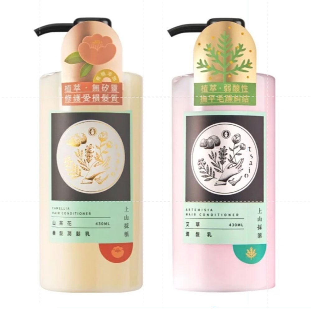 【tsaio 上山採藥】潤髮乳系列 430ml｜山茶花養髮潤髮乳｜艾草潤髮乳｜植萃弱酸性配方｜無矽靈｜所有髮質適用