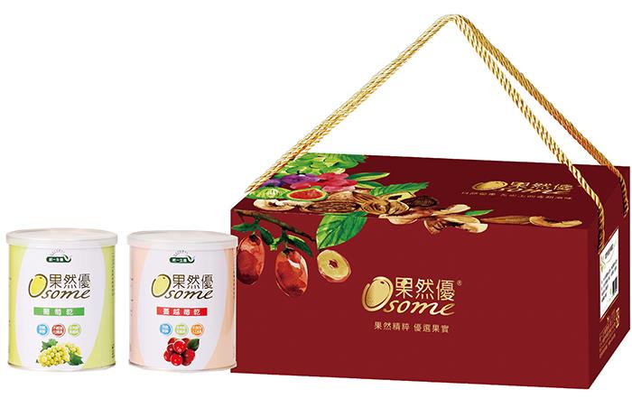 【統一生機】果然優葡蔓果乾禮盒｜葡萄乾400g＋蔓越莓乾360g｜無添加｜鐵罐充氮保鮮