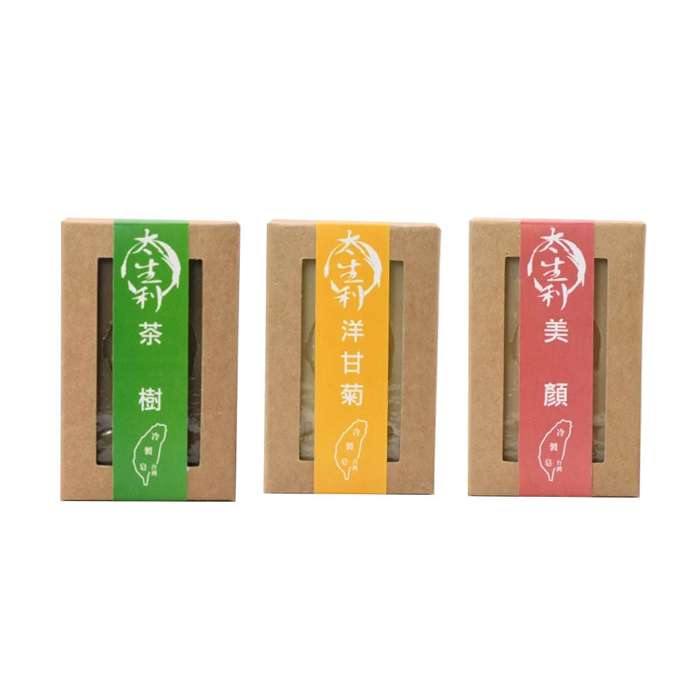 【太生利】台灣冷製手工皂100g｜洋甘菊皂/茶樹皂/美顏皂｜純天然冷製皂、純手工製作
