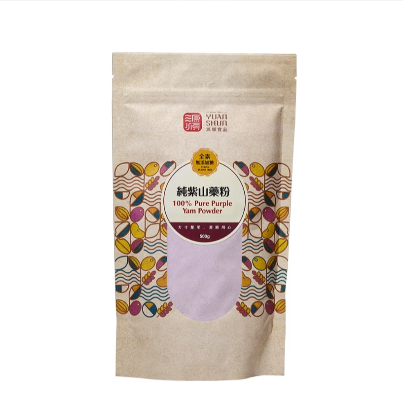 【源順】純紫山藥粉 450g｜台灣紫山藥烘乾研磨｜無添加糖 × 無澱粉糊精 × 無人工色素｜超細研磨易吸收｜全素可用