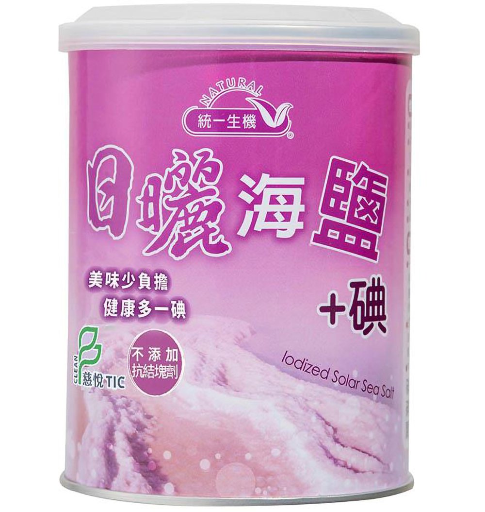 【統一生機】日曬海鹽加碘 600g｜天然日曬製成｜添加碘補充營養｜無漂白無抗結塊劑｜孕婦&外食族健康首選